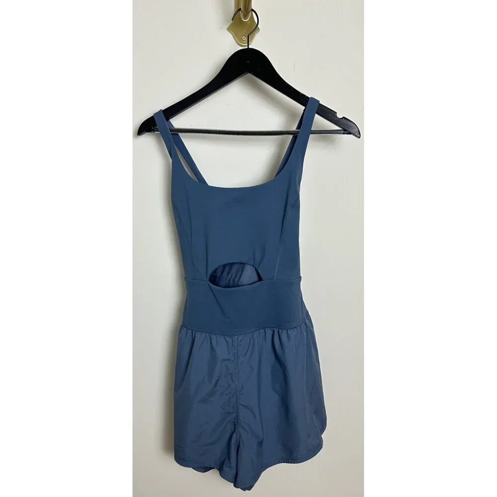 FREE PEOPLE Movement Righteous Runsie in Skyline Size Large NWT - Picture 2 of 8